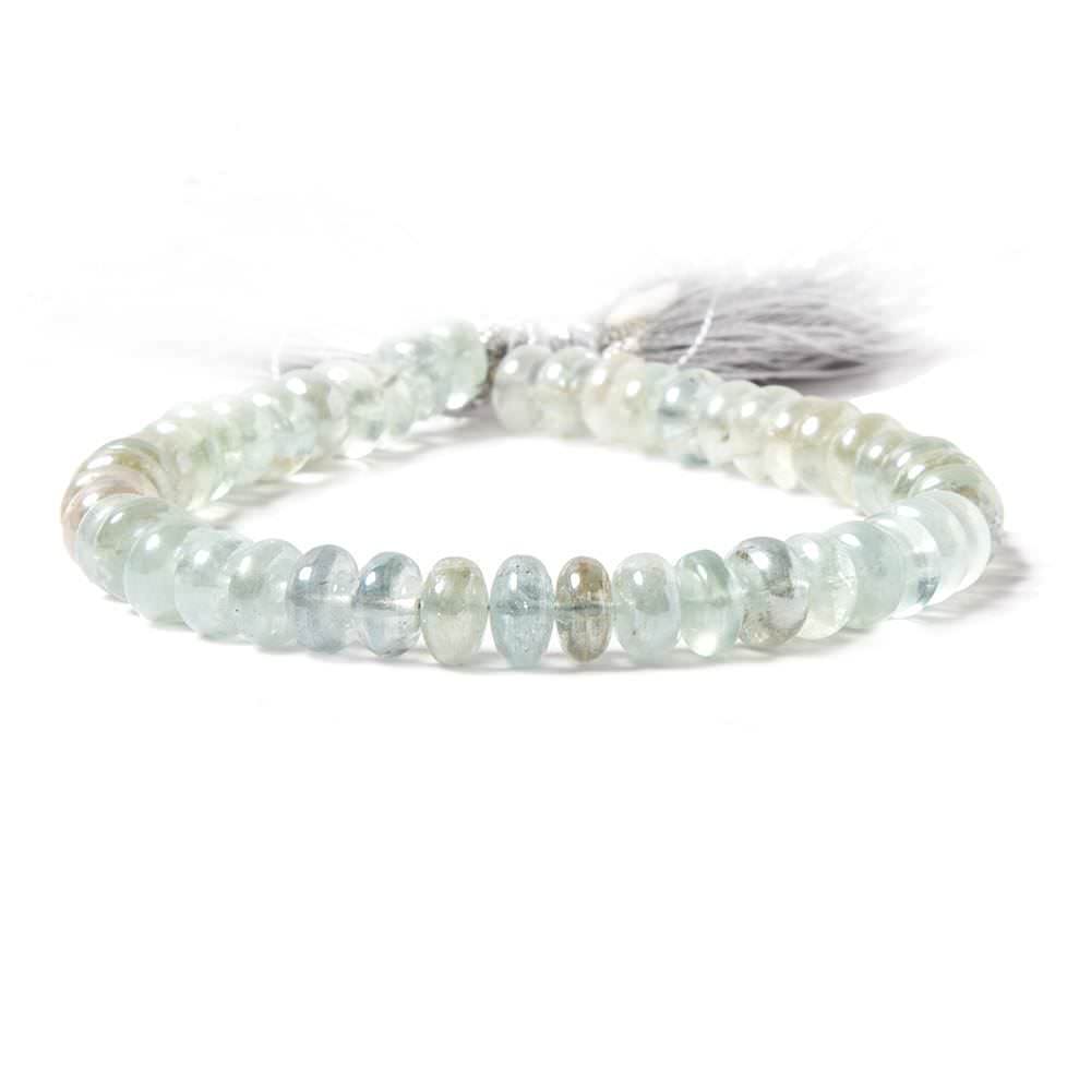 7mm Silver Mystic Multi Beryl plain rondelles 8 inch 47 beads - Beadsofcambay.com