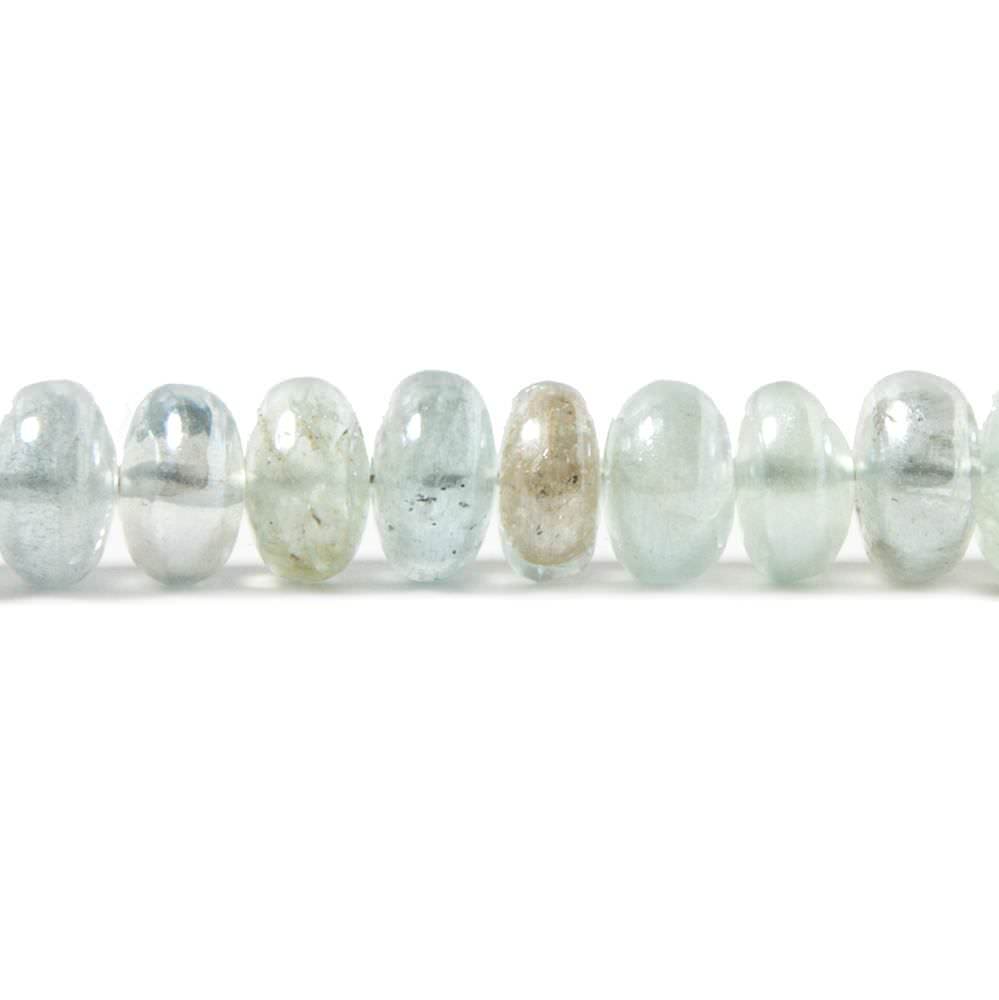 7mm Silver Mystic Multi Beryl plain rondelles 8 inch 47 beads - Beadsofcambay.com