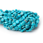 7mm Sleeping Beauty Turquoise Faceted Coins 8 inch 28 Beads - Beadsofcambay.com