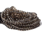 7mm Smoky Quartz Micro-faceted rondelle beads 16 inch 82 pieces - Beadsofcambay.com