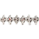 7mm Sterling Silver Plated Copper Bead Cap Flower Cut Petals 8 inch 64 pieces - Beadsofcambay.com