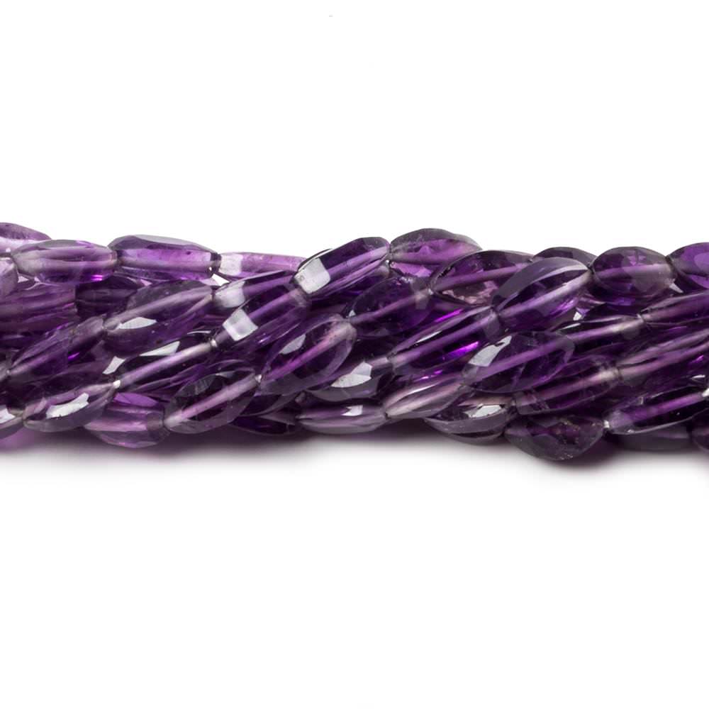 7x3mm Shaded Amethyst straight drilled faceted rice 14 inch 51 beads - Beadsofcambay.com