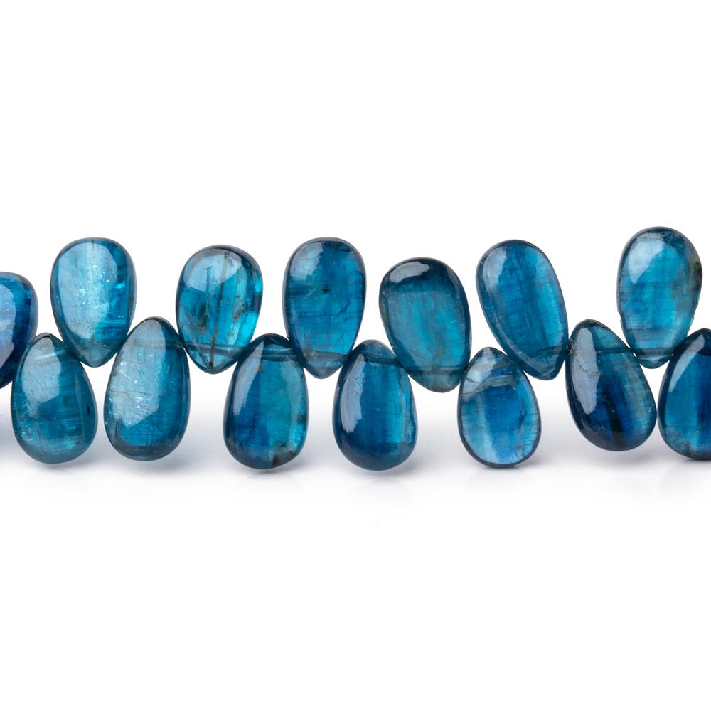 7x4-8x5mm Blue Kyanite Plain Pear Beads 7.5 inch 56 pieces - Beadsofcambay.com