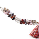 7x4-8x6mm MultiColor Spinel Carved Pear Beads 3.5 inch 31 pieces - Beadsofcambay.com