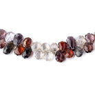 7x4-8x6mm MultiColor Spinel Carved Pear Beads 3.5 inch 31 pieces - Beadsofcambay.com