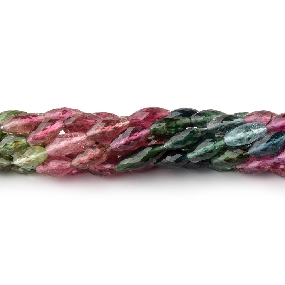 7x4-9x4mm Multi Color Tourmaline Faceted Marquise Beads 15 inch 48 pieces AA - Beadsofcambay.com