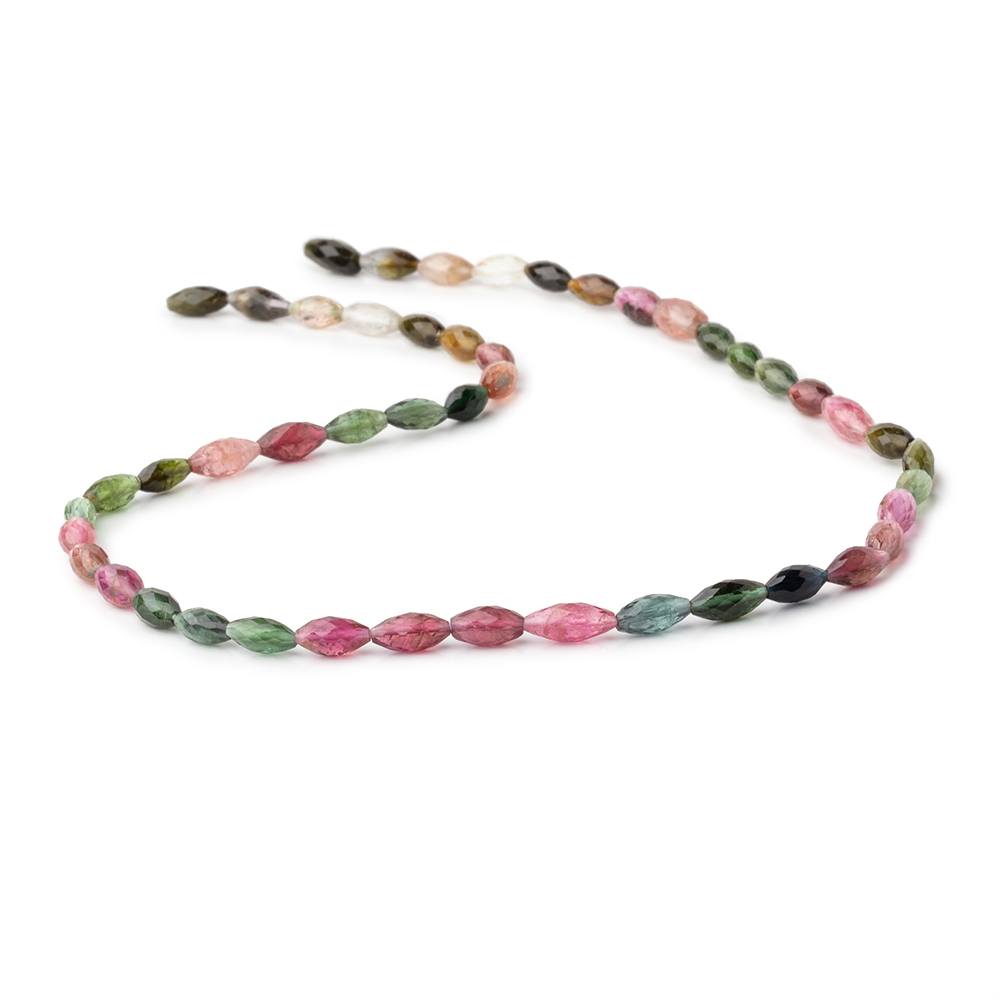 7x4-9x4mm Multi Color Tourmaline Faceted Marquise Beads 15 inch 48 pieces AA - Beadsofcambay.com