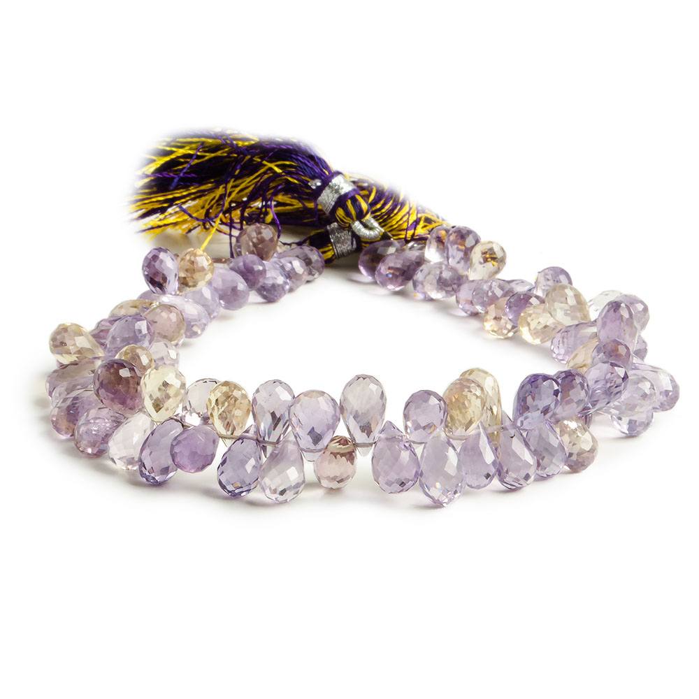 7x4-9x5mm Ametrine Tear Drop Beads 8 Inch 92 pieces - Beadsofcambay.com