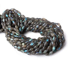 7x4mm - 9x5mm Labradorite straight drilled faceted marquise 14 inch 37 beads A - Beadsofcambay.com