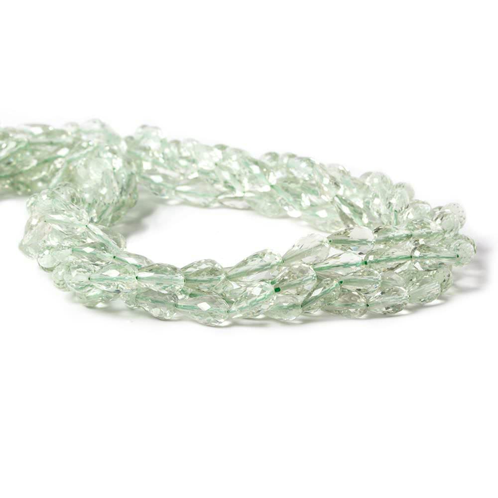 7x4mm Prasiolite Faceted Straight Drop 59 pieces - Beadsofcambay.com