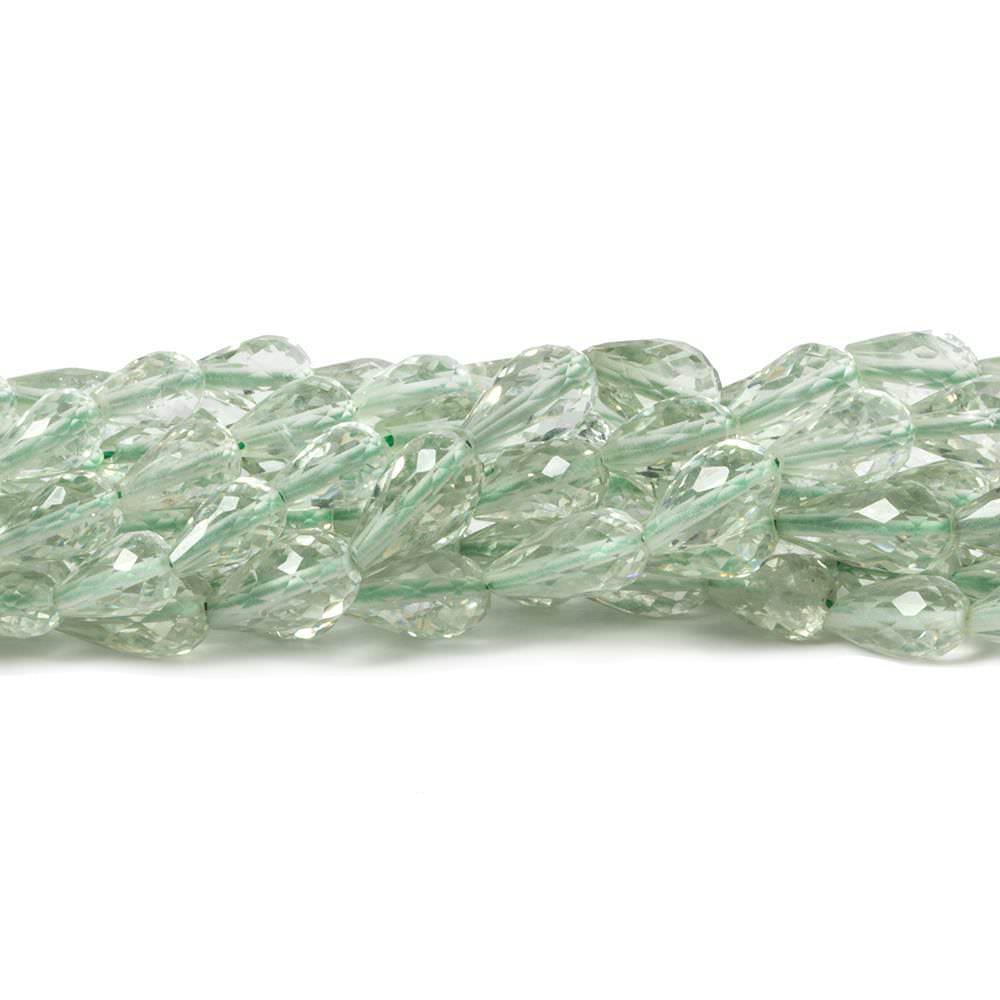 7x4mm Prasiolite Faceted Straight Drop 59 pieces - Beadsofcambay.com