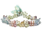 7x5-10x5mm Umba Multi-Color Sapphire Pear Briolette 8 inch 78 pieces - Beadsofcambay.com