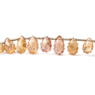 7x5-10x6mm Precious and Imperial Topaz Scalloped Pears 8 inch 29 Beads - Beadsofcambay.com