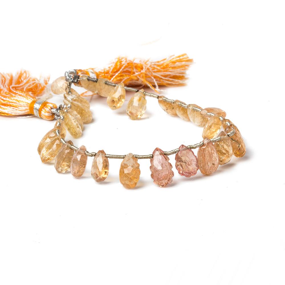 7x5-10x6mm Precious and Imperial Topaz Scalloped Pears 8 inch 29 Beads - Beadsofcambay.com