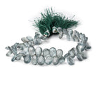 7x5-10x7mm Moss Aquamarine Faceted Pear Beads 8 inch 68 pieces AA - Beadsofcambay.com
