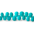 7x5-10x7mm Sleeping Beauty Turquoise faceted pear beads 8.5 inch 58 pieces - Beadsofcambay.com