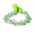 7x5-11x5mm Green Kyanite Faceted Pear Beads 7.5 inch 74 pieces - Beadsofcambay.com