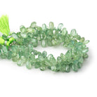7x5-11x5mm Green Kyanite Faceted Pear Beads 7.5 inch 74 pieces - Beadsofcambay.com