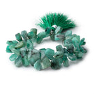 7x5-11x8mm Brazilian Emerald Faceted Freeform Beads 6.5 inch 65 pieces - Beadsofcambay.com