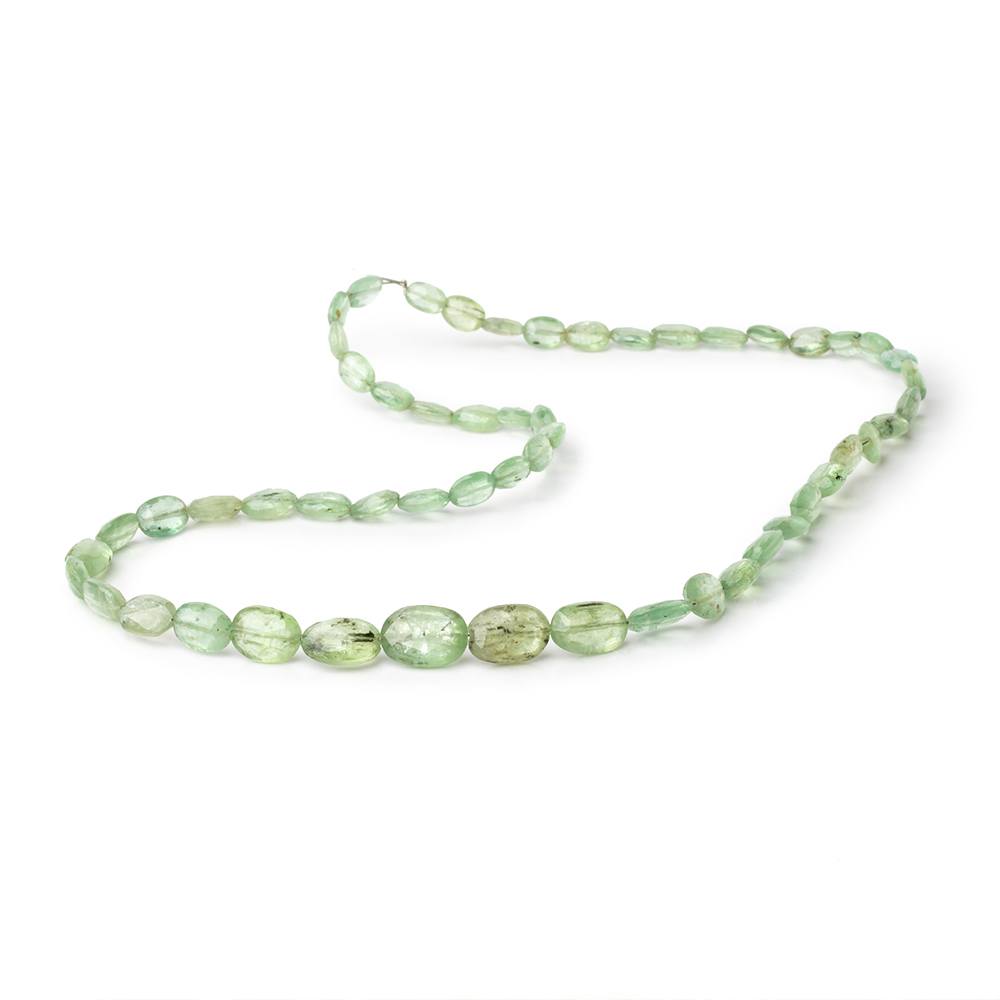 7x5-11x8mm Green Kyanite Faceted Oval Beads 16 inch 47 pieces - Beadsofcambay.com