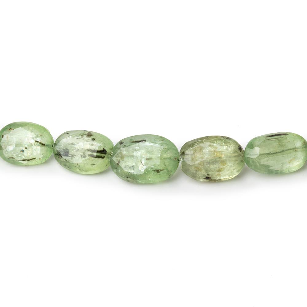 7x5-11x8mm Green Kyanite Faceted Oval Beads 16 inch 47 pieces - Beadsofcambay.com