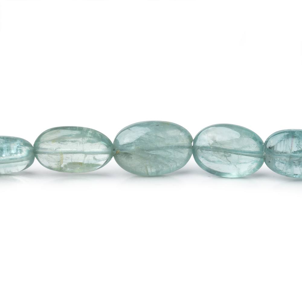 7x5-11x8mm Teal Kyanite Plain Oval Beads 16 inch 35 pieces - Beadsofcambay.com