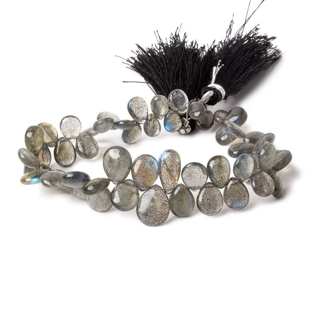 7x5-11x9mm Labradorite Plain Pears 8 inch 54 beads - Beadsofcambay.com