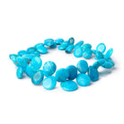 7x5-12x10mm Sleeping Beauty Turquoise Plain Pear Beads 8 inch 46 pieces AA - Beadsofcambay.com
