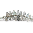 7x5-12x5mm Moss Aquamarine Faceted Marquise Beads 8 inch 78 pieces - Beadsofcambay.com