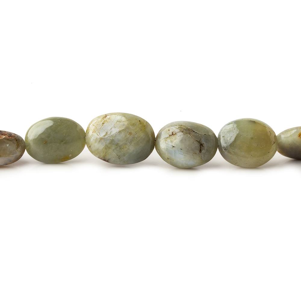 7x5-12x9mm Cat's Eye Chrysoberyl plain nugget beads 18 inch 49 pieces - Beadsofcambay.com