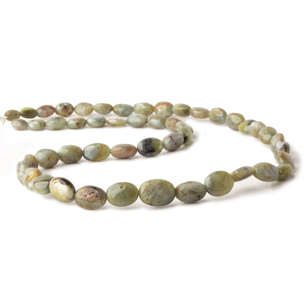 7x5-12x9mm Cat's Eye Chrysoberyl plain nugget beads 18 inch 49 pieces - Beadsofcambay.com