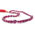 7x5-13x11mm Ruby Plain Nugget Beads 16 inch 48 pieces - Beadsofcambay.com