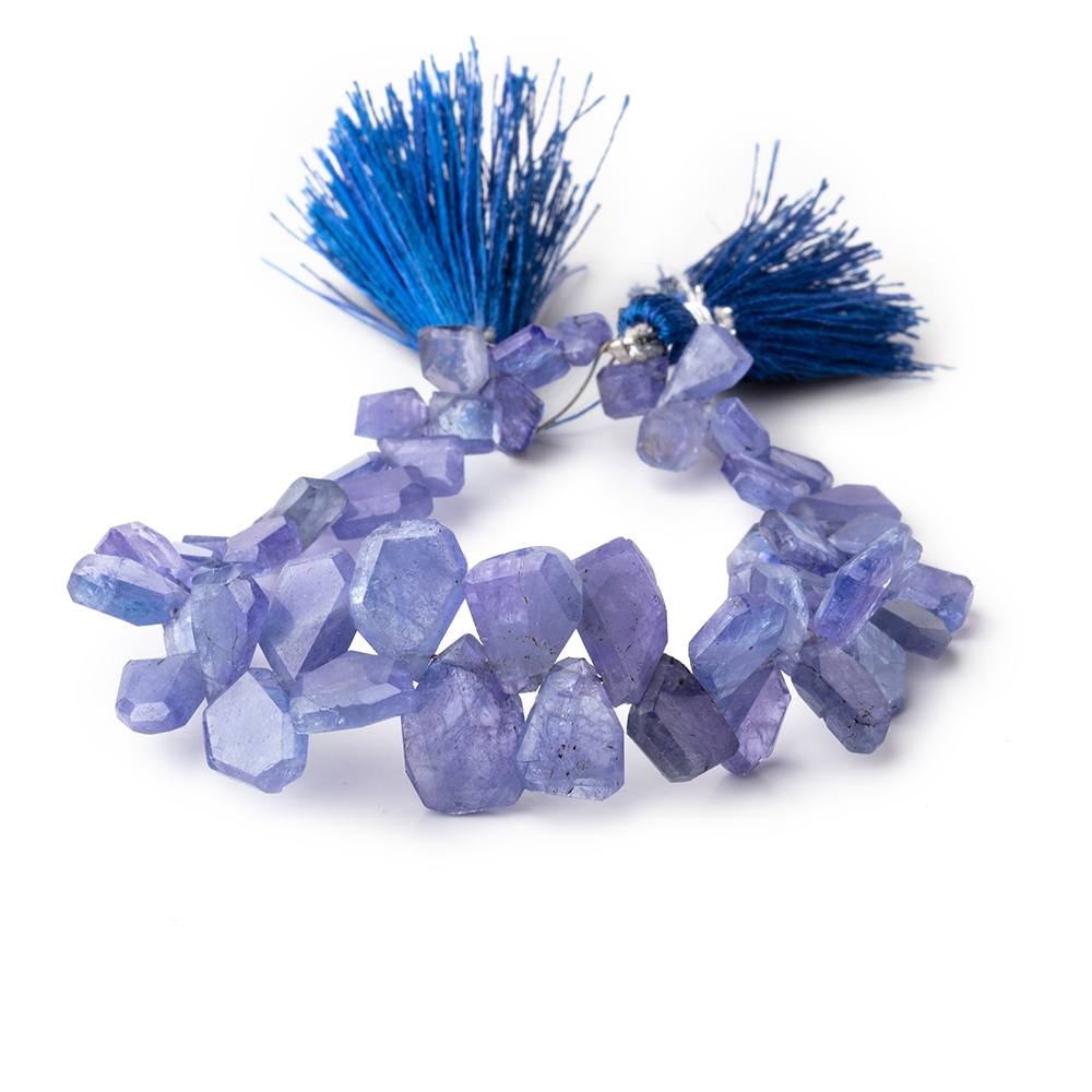 7x5-13x9mm Tanzanite Faceted Freeform Beads 7 inch 52 pieces - Beadsofcambay.com