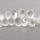 7x5-14x10mm Ceylon Moonstone plain pear beads 8 inch 53 pieces AAA grade - Beadsofcambay.com
