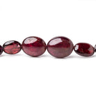 7x5-14x11mm Rhodolite Garnet Plain Oval Beads 16 inch 48 pieces - Beadsofcambay.com
