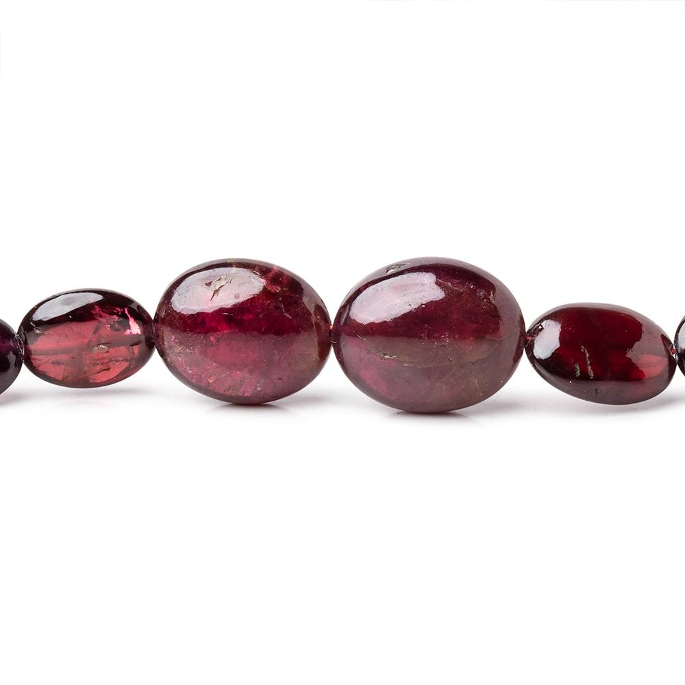 7x5-14x11mm Rhodolite Garnet Plain Oval Beads 16 inch 48 pieces - Beadsofcambay.com