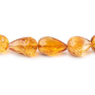 7x5-15x10mm Citrine Straight Drill Faceted Tear Drop Beads 15 inch 36 pieces - Beadsofcambay.com