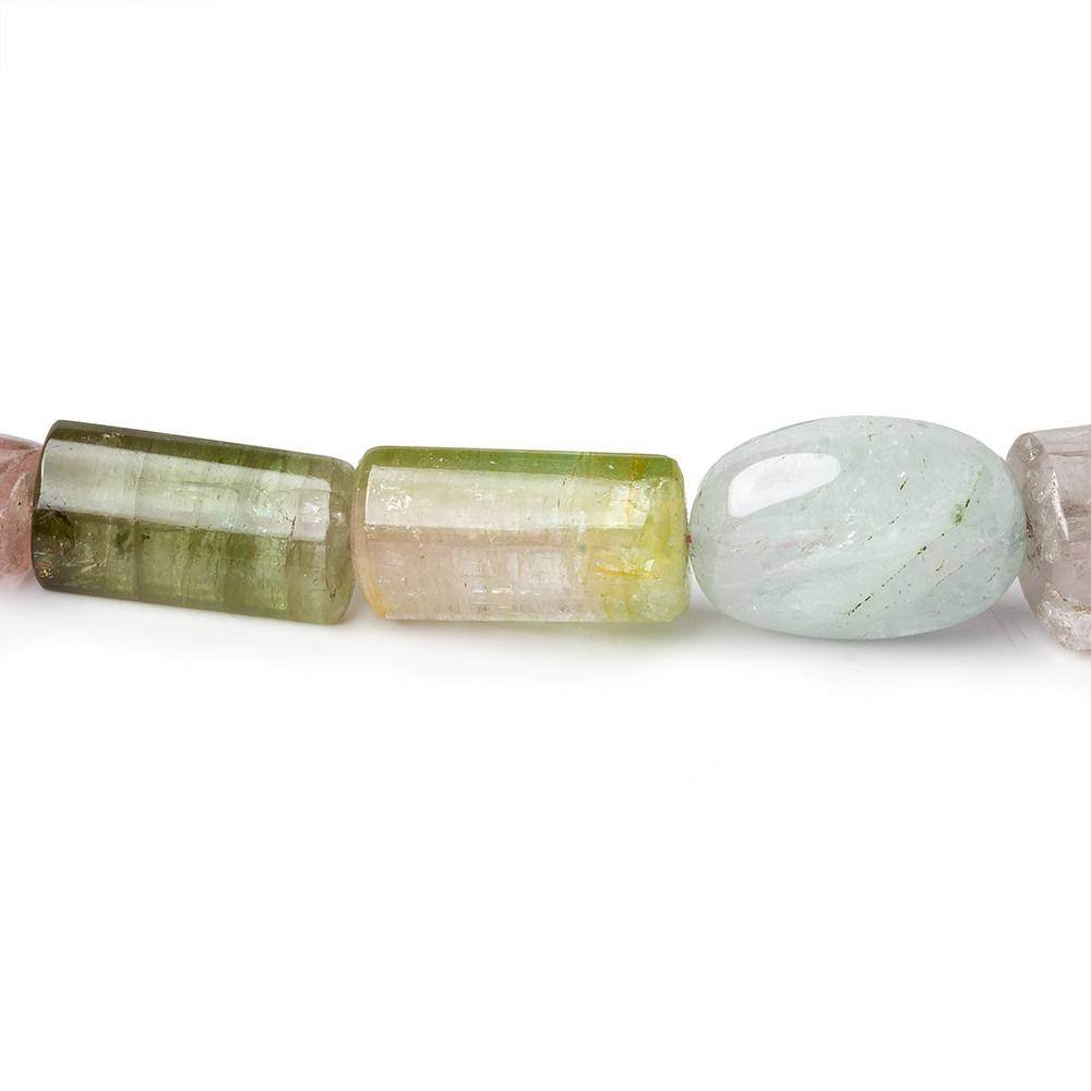 7x5-15x11mm Afghani Tourmaline Plain Tube Beads 16 inch 37 pieces - Beadsofcambay.com
