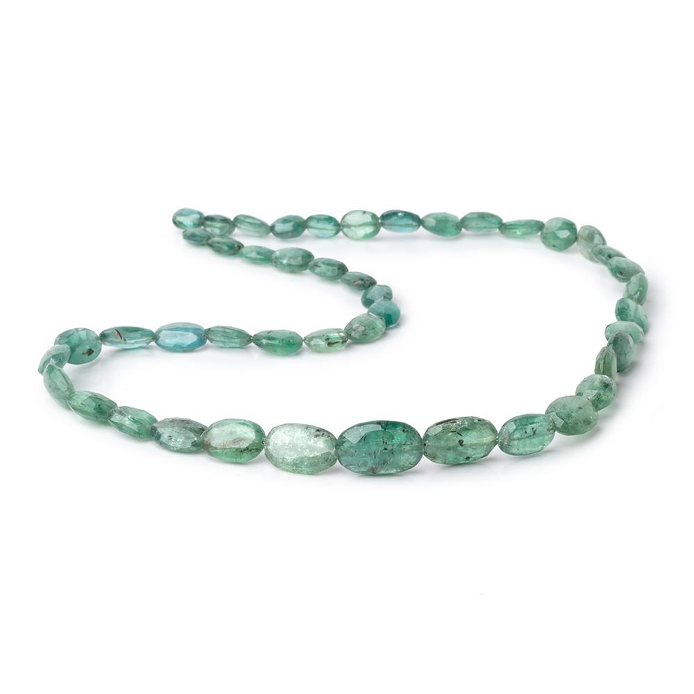 7x5-15x9mm Dark Green Kyanite Faceted Oval Beads 16 inch 46 pieces - Beadsofcambay.com