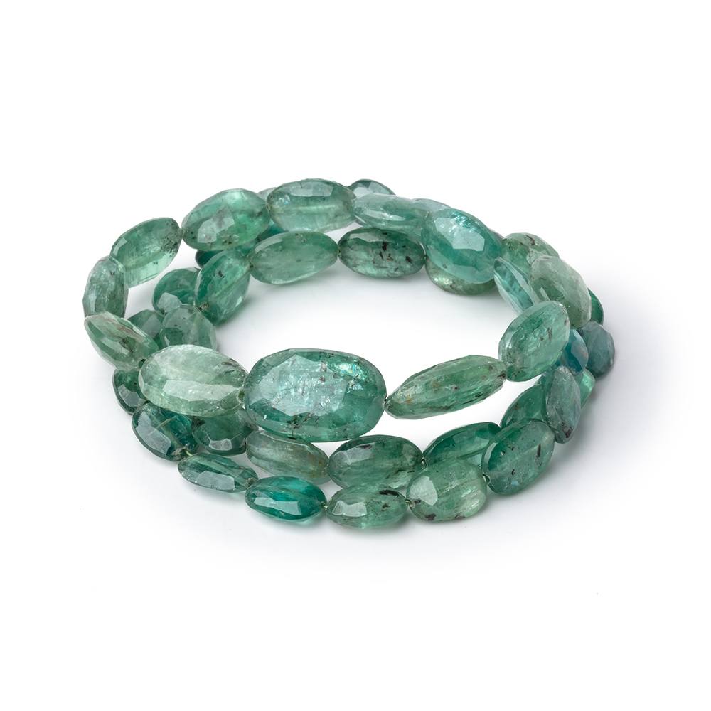 7x5-15x9mm Dark Green Kyanite Faceted Oval Beads 16 inch 46 pieces - Beadsofcambay.com