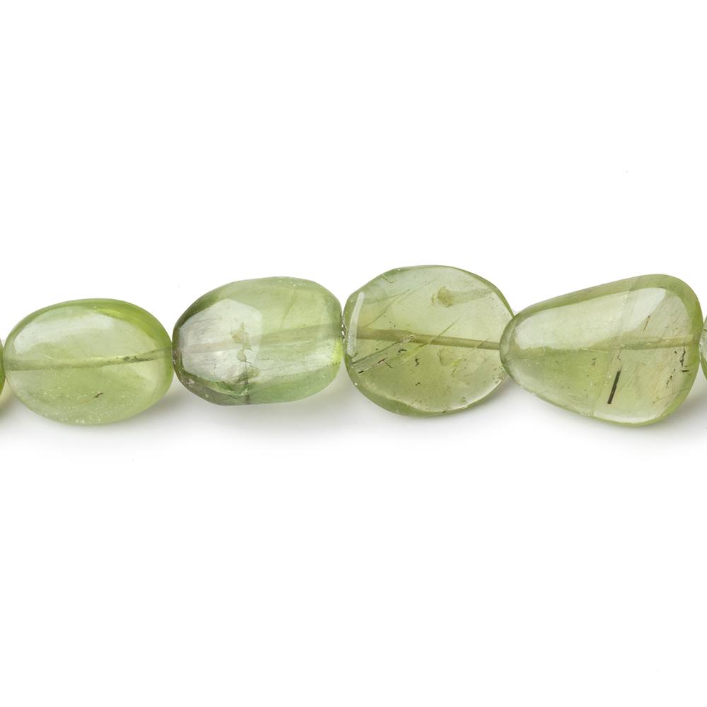7x5-16x11mm Afghani Mossy Peridot Plain Nuggets 17 inch 38 beads - Beadsofcambay.com
