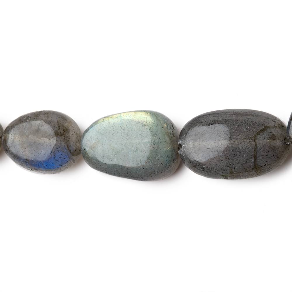 7x5-18x12mm Labradorite Plain Nugget Beads 18 inch 36 pieces - Beadsofcambay.com