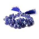 7x5-19x12mm Tanzanite Plain Tear Drop Beads 9.5 inch 70 pieces AA - Beadsofcambay.com
