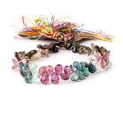 7x5-8x5.5mm Multi Color Tourmaline Faceted Pear Beads 8 inch 66 pieces - Beadsofcambay.com