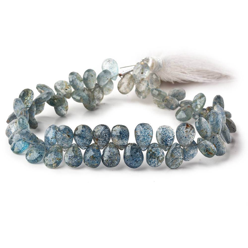 7x5-8x5mm Apatite in Quartz Faceted Pear Beads 8 inch 69 pieces - Beadsofcambay.com