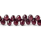 7x5-8x5mm Bohemia Garnet Faceted Tear Drop Beads 5 inch 39 pieces - Beadsofcambay.com
