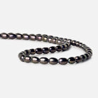 7x5-8x5mm Peacock Large Hole Oval Freshwater Pearls 1.5mm drill hole 15 inch 48 pcs - Beadsofcambay.com