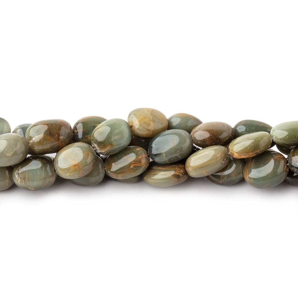 7x5-8x6mm Cat's Eye Quartz Plain Nugget Beads 16 inch 54 pieces - Beadsofcambay.com