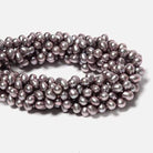 7x5-8x6mm Rose' Silver Top Drilled Oval Freshwater Pearl 16 inch 86 pieces - Beadsofcambay.com