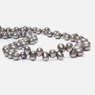 7x5-8x6mm Venetian Silver Top Drilled Oval Freshwater Pearls 15.5 inch 77 pcs - Beadsofcambay.com